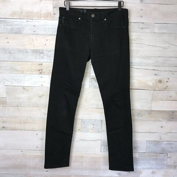 Armani Exchange Mens Classic Straight Jeans Black Pockets Dark Wash Denim 32 - Picture 1 of 7